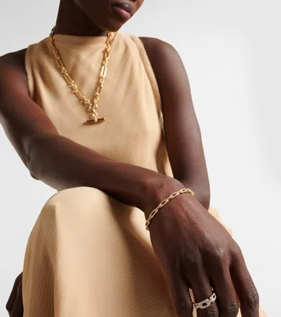 David Yurman Stax Chain Link 18kt Gold Bracelet With Diamonds