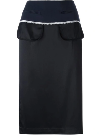 Shop Dkny Inside Out Pencil Skirt - Black