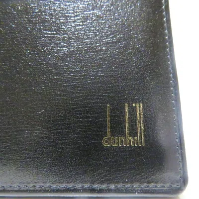 Pre-owned Dunhill Black Leather Long Wallet (bi-fold) ()