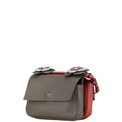 Pre-owned Fendi Multi-color Red Color Leather Handbag Shoulder Bag ()