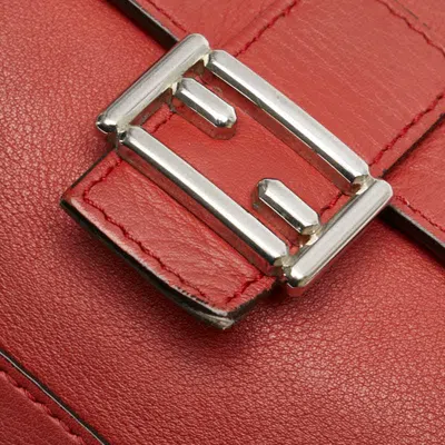 Pre-owned Fendi Multi-color Red Color Leather Handbag Shoulder Bag ()