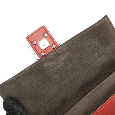 Pre-owned Fendi Multi-color Red Color Leather Handbag Shoulder Bag ()