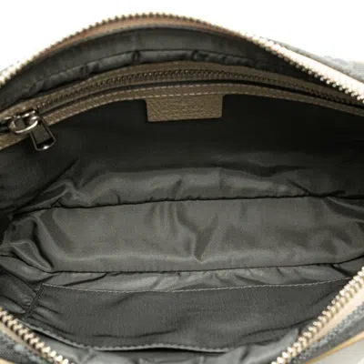 Pre-owned Gucci Beige Gray Nylon Leather Fanny Pack Sling Bag ()