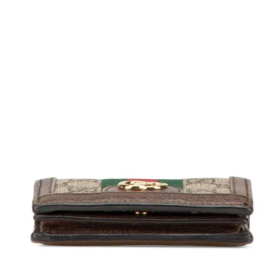 Pre-owned Gucci Beige Multi-color Leather Wallet (bi-fold) ()