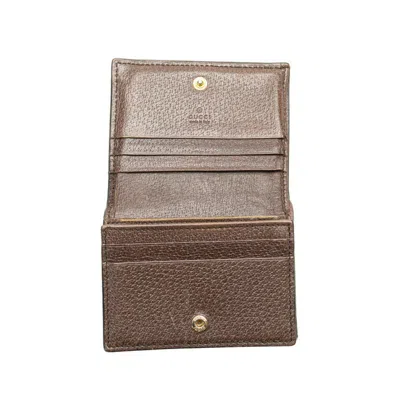 Pre-owned Gucci Beige Multi-color Leather Wallet (bi-fold) ()