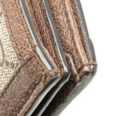 Pre-owned Gucci Beige Multi-color Leather Wallet (bi-fold) ()