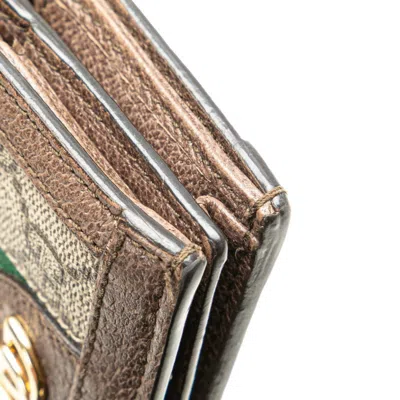 Pre-owned Gucci Beige Multi-color Leather Wallet (bi-fold) ()