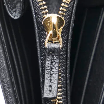 Pre-owned Gucci Black Gold Leather Shoulder Bag ()