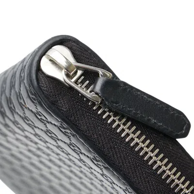 Pre-owned Gucci Black Leather Long Wallet (bi-fold) ()