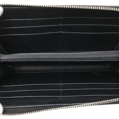 Pre-owned Gucci Black Leather Long Wallet (bi-fold) ()
