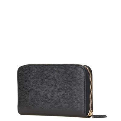 Pre-owned Gucci Black Leather Long Wallet (bi-fold) ()