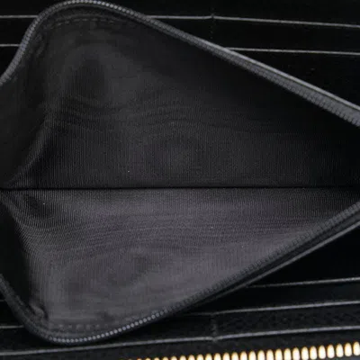 Pre-owned Gucci Black Leather Long Wallet (bi-fold) ()