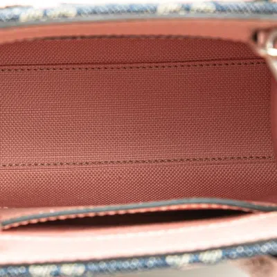 Pre-owned Gucci Blue Pink Denim Leather Handbag Shoulder Bag ()