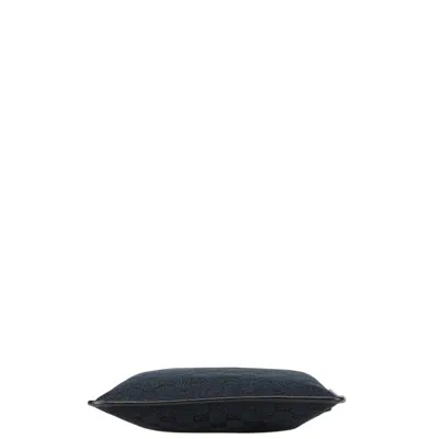 Pre-owned Gucci Gg Canvas Black Navy Gg Canvas Shoulder Bag ()