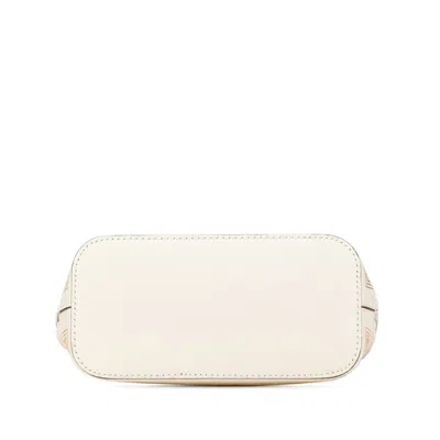 Pre-owned Gucci Gold White Leather Shoulder Bag ()