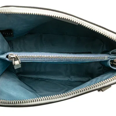 Pre-owned Gucci Gold White Leather Shoulder Bag ()