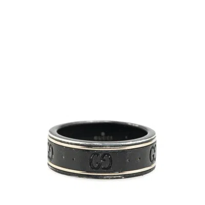 Pre-owned Gucci Icon Black Ceramic Band Ring ()