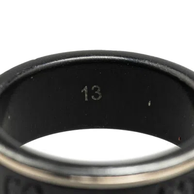 Pre-owned Gucci Icon Black Ceramic Band Ring ()