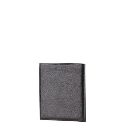 Pre-owned Hermes Black Leather Wallet (bi-fold) ()