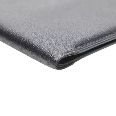 Pre-owned Hermes Black Leather Wallet (bi-fold) ()