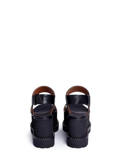 Shop Givenchy 'ursa' Slingback Leather Platform Sandals
