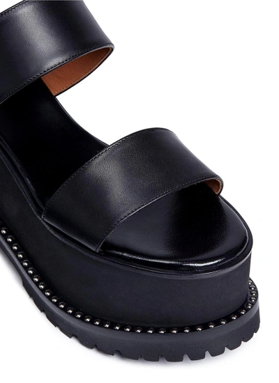 Shop Givenchy 'ursa' Slingback Leather Platform Sandals
