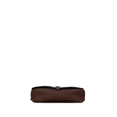 Pre-owned Hermes Colorado Brown Toile Officier Vache Liegee Leather Shoulder Bag ()