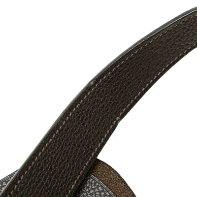 Pre-owned Hermes Colorado Brown Toile Officier Vache Liegee Leather Shoulder Bag ()