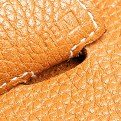 Pre-owned Hermes Evelyne Brown Gold Taurillon Clemence Leather Shoulder Bag ()
