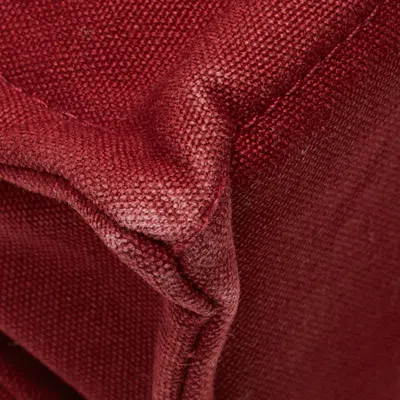 Pre-owned Hermes Fourre Tout Red Color Wine Canvas Handbag Tote Bag ()