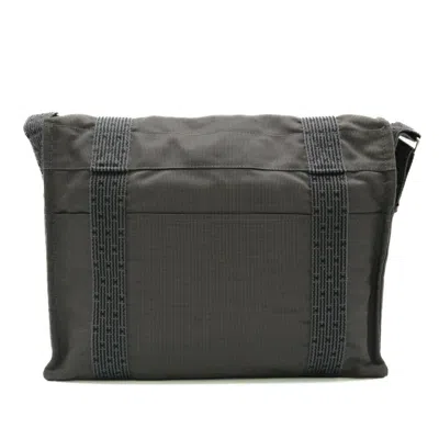 Pre-owned Hermes Gray Canvas Shoulder Bag ()