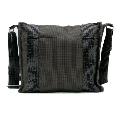 Pre-owned Hermes Gray Canvas Shoulder Bag ()