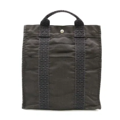 Pre-owned Hermes Gray Nylon Canvas Backpack ()