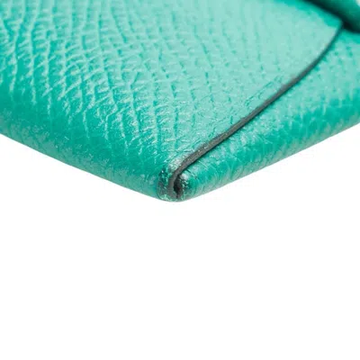 Pre-owned Hermes Green Epsom Leather Coin Purse/coin Case ()