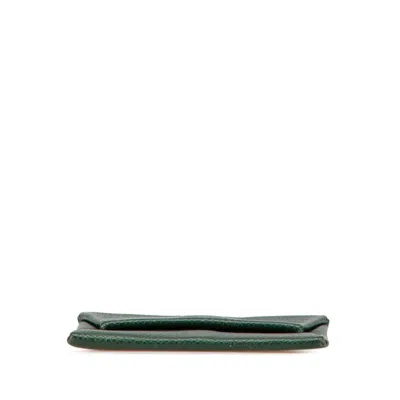 Pre-owned Hermes Green Vert Epsom Leather Coin Purse/coin Case ()