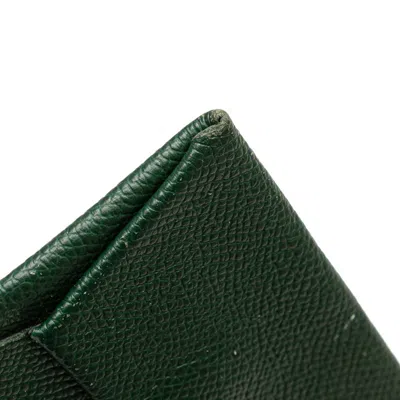 Pre-owned Hermes Green Vert Epsom Leather Coin Purse/coin Case ()