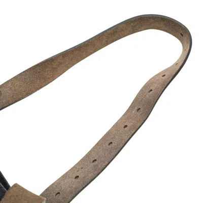 Pre-owned Hermes Navy Canvas Leather Shoulder Bag Tote Bag ()
