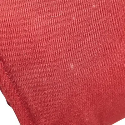 Pre-owned Hermes Red Color Canvas Clutch Bag ()