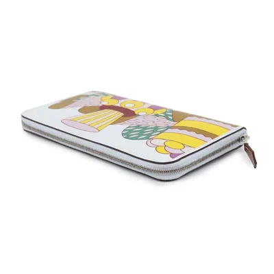 Pre-owned Hermes Silk'in Multi-color Swift Leather Long Wallet (bi-fold) ()