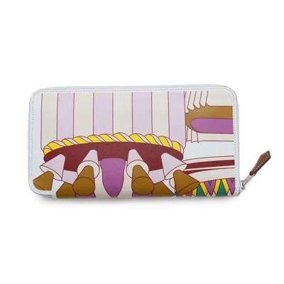Pre-owned Hermes Silk'in Multi-color Swift Leather Long Wallet (bi-fold) ()