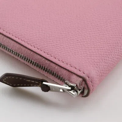 Pre-owned Hermes Silk'in Pink Rose Confetti Epsom Leather Long Wallet (bi-fold) ()