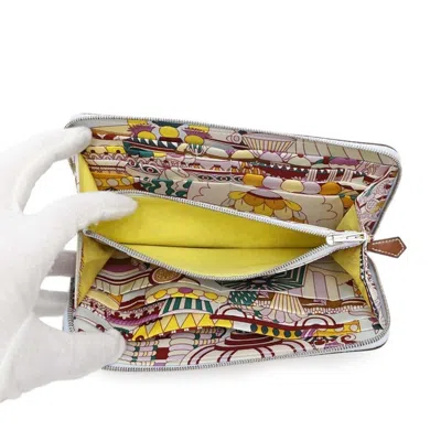 Pre-owned Hermes Silk'in Multi-color Swift Leather Long Wallet (bi-fold) ()