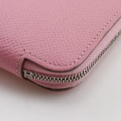 Pre-owned Hermes Silk'in Pink Rose Confetti Epsom Leather Long Wallet (bi-fold) ()