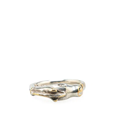 Pre-owned Hermes Silver Metal Band Ring ()