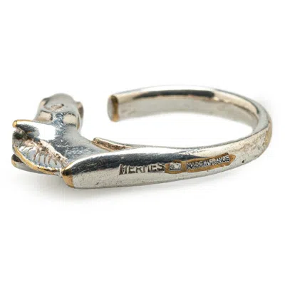 Pre-owned Hermes Silver Metal Band Ring ()