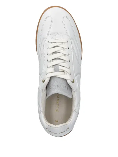 Filling Pieces Sprinter Dice Leather Sneakers In White