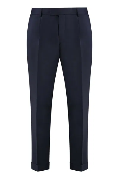 Hugo Boss Slim-fit Trousers In Virgin Wool With Stretch