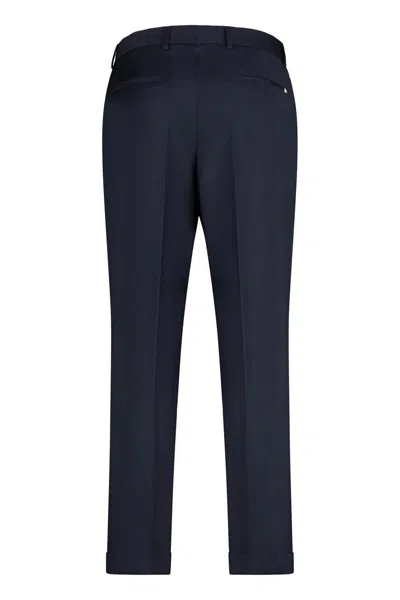 Hugo Boss Slim-fit Trousers In Virgin Wool With Stretch