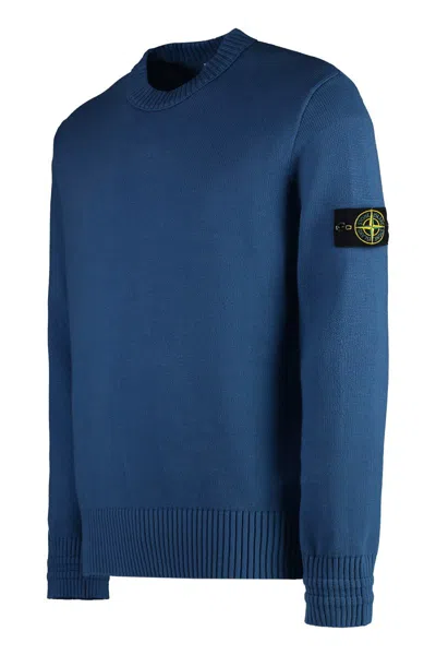 Stone Island Ribbed Cotton Crewneck Sweater
