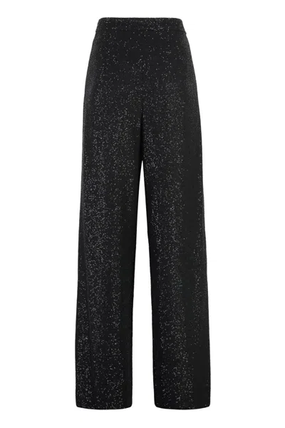 Max Mara Navigli Viscose Blend Trouser With Sequins